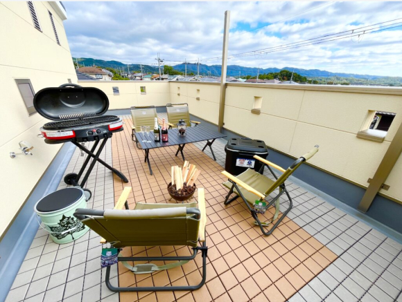 スカイテラスでBBQ